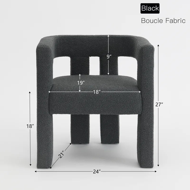 Sillón tapizado Boucle de 24" de ancho (juego de 2)