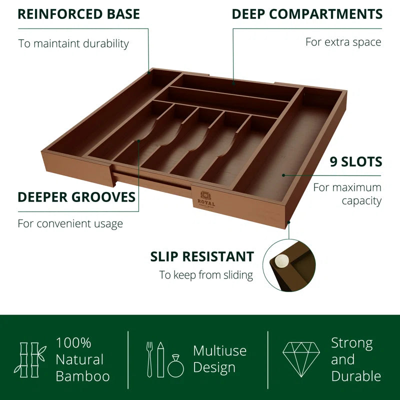 Organizador de cajones para utensilios de cocina