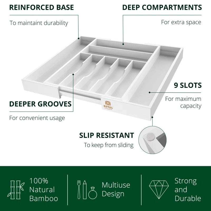 Organizador de cajones para utensilios de cocina