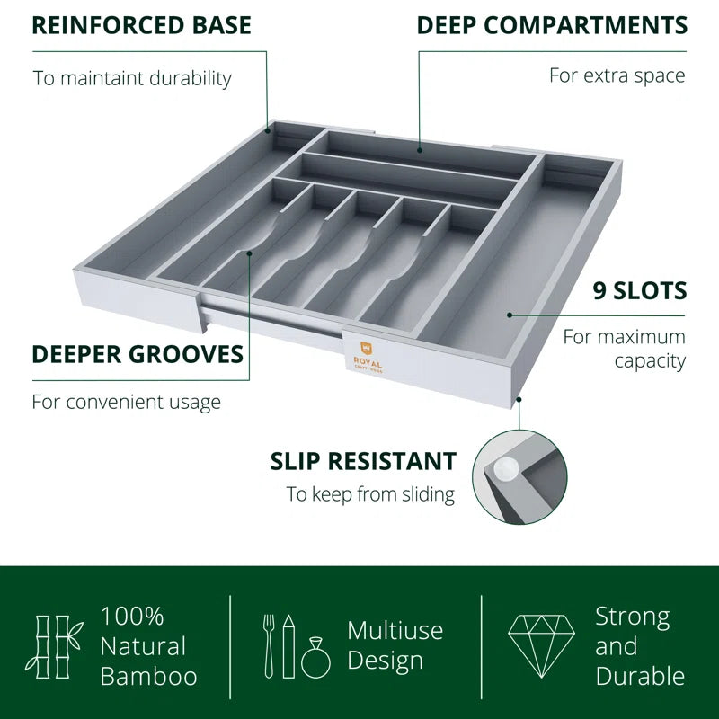 Organizador de cajones para utensilios de cocina