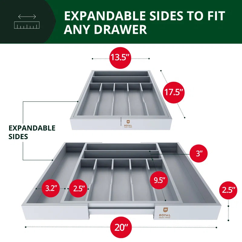 Organizador de cajones para utensilios de cocina