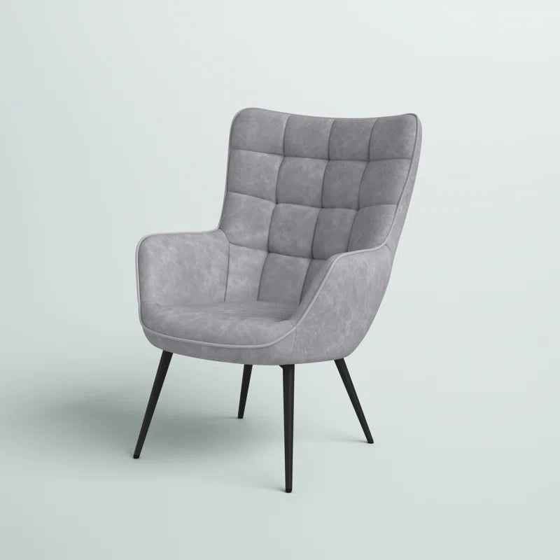 Silla Wingback Aichele de cuero vegano