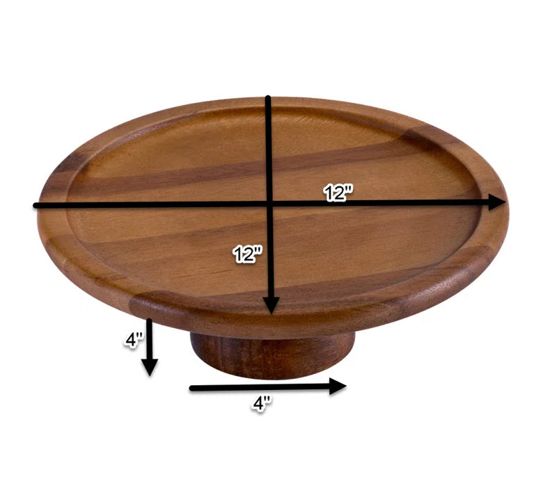 Soporte para pastel de madera de acacia Brinya