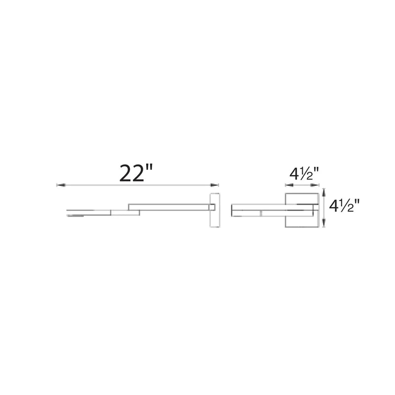 Aplique de brazo oscilante LED de aluminio Bristol