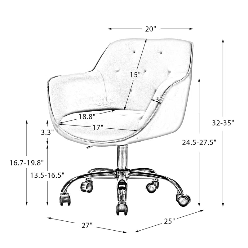 Silla operativa Clio con altura ajustable