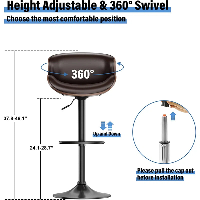 Taburetes de bar giratorios de altura ajustable Jaquela