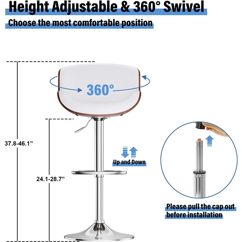 Taburetes de bar giratorios de altura ajustable Jaquela