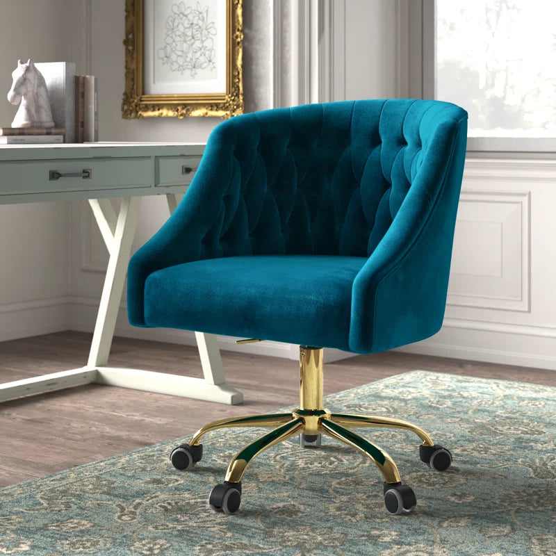 Silla de trabajo Louise Velvet seleccionada a mano