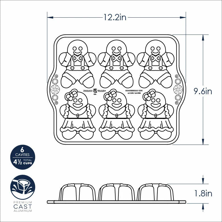 Bandeja para pasteles para niños de pan de jengibre de Ware nórdico