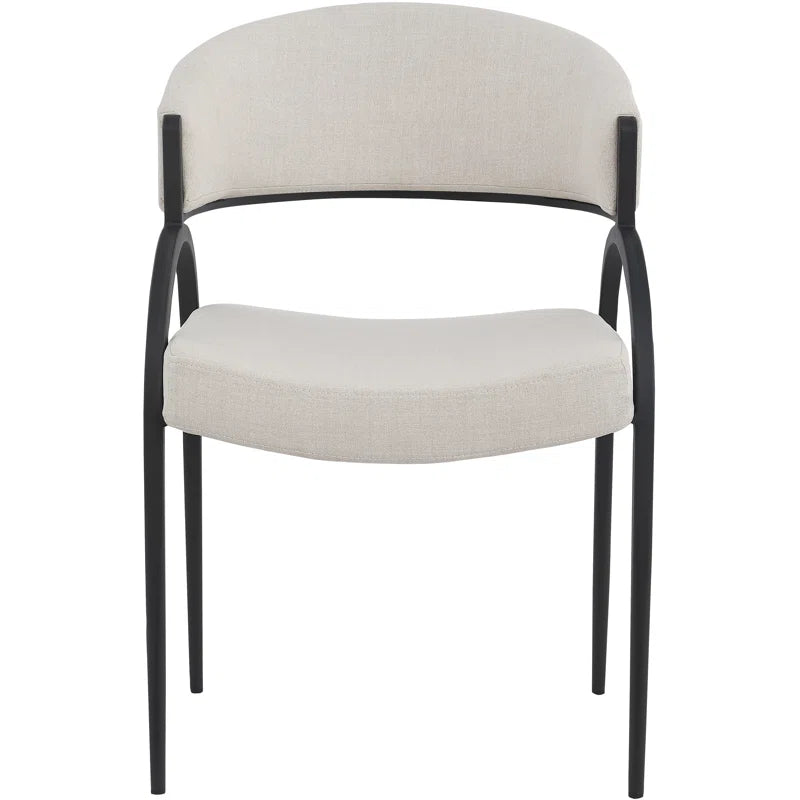 Silla de comedor Privet negra (Juego de 2)