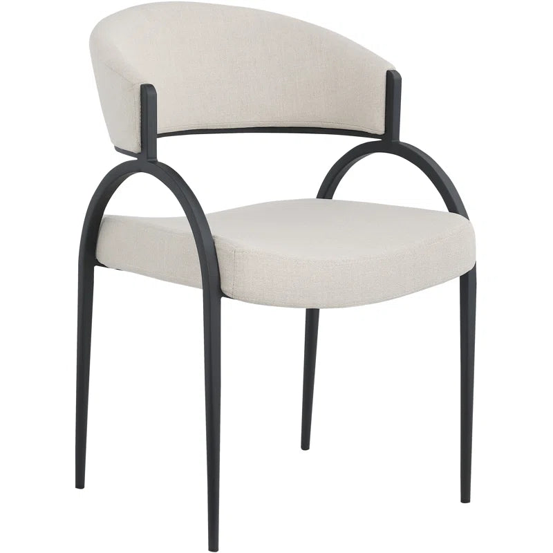 Silla de comedor Privet negra (Juego de 2)