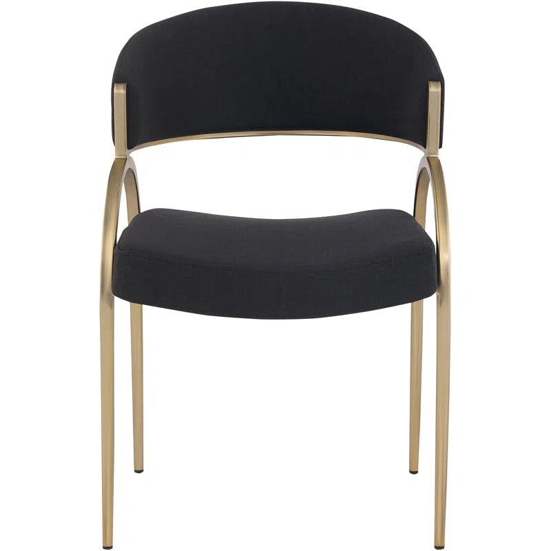 Silla de comedor Privet negra (Juego de 2)