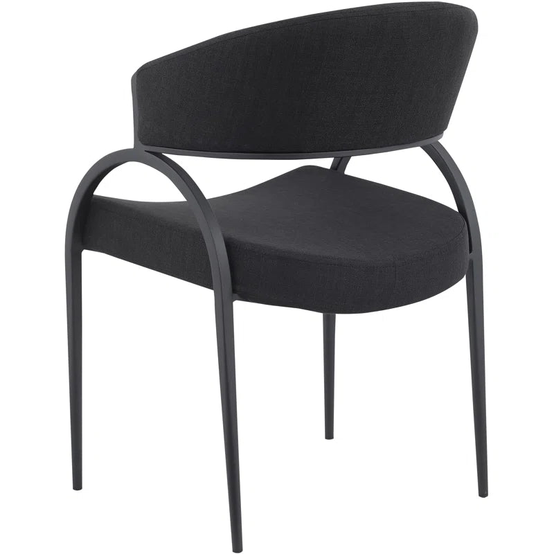 Silla de comedor Privet negra (Juego de 2)