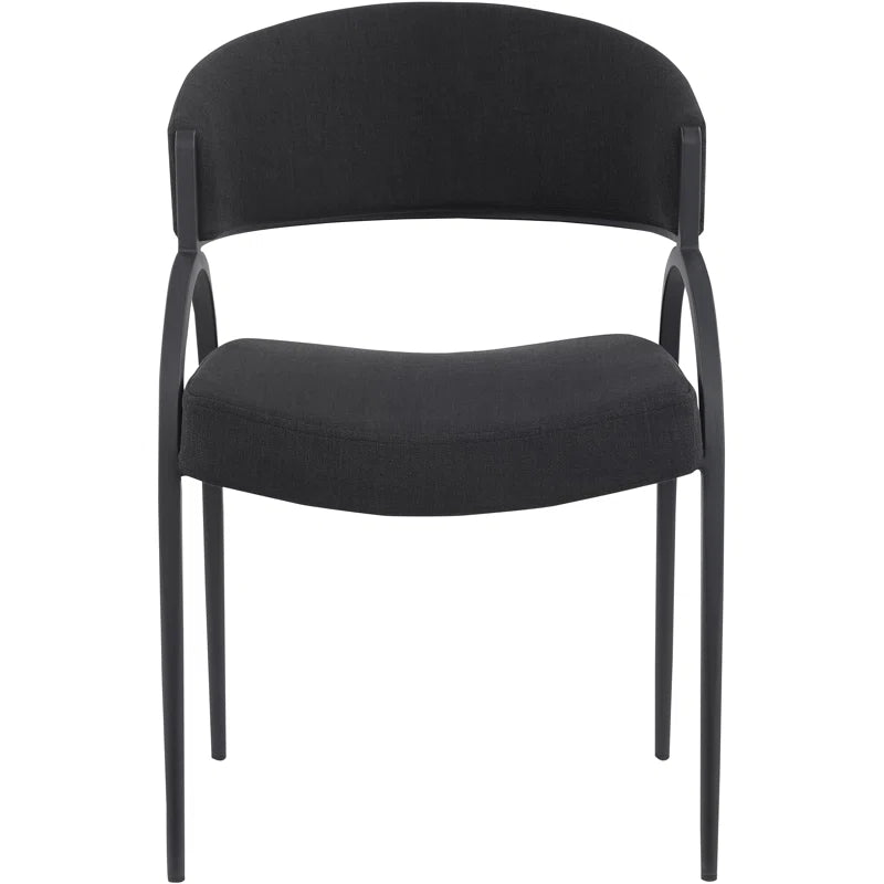 Silla de comedor Privet negra (Juego de 2)