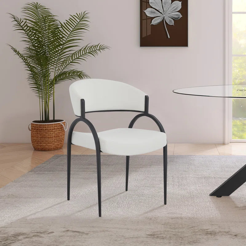 Silla de comedor Privet negra (Juego de 2)