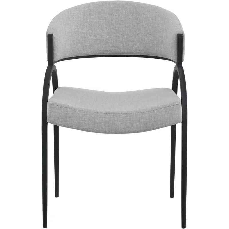 Silla de comedor Privet negra (Juego de 2)