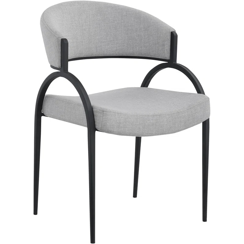 Silla de comedor Privet negra (Juego de 2)