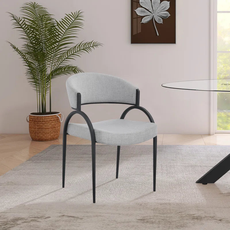 Silla de comedor Privet negra (Juego de 2)