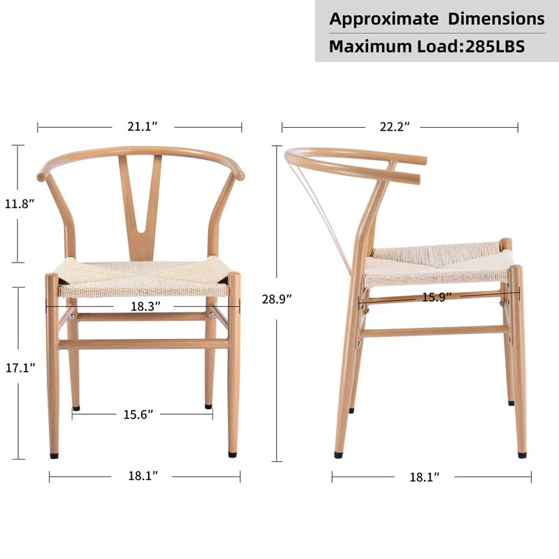 Silla auxiliar Southall de metal (juego de 2)